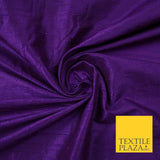 45 COLOURS Luxury 100% PURE Plain Dupion SLUB Textured Raw Silk Handloom Fabric