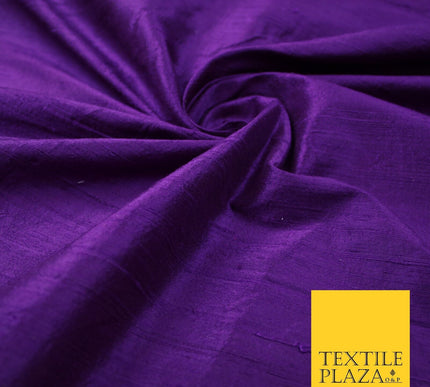 45 COLOURS Luxury 100% PURE Plain Dupion SLUB Textured Raw Silk Handloom Fabric