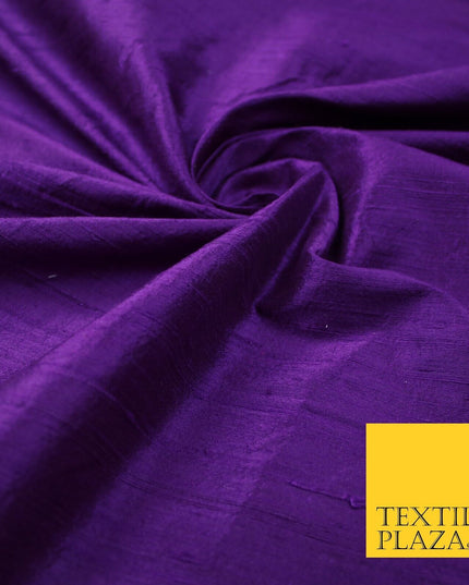 45 COLOURS Luxury 100% PURE Plain Dupion SLUB Textured Raw Silk Handloom Fabric