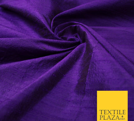 45 COLOURS Luxury 100% PURE Plain Dupion SLUB Textured Raw Silk Handloom Fabric