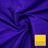45 COLOURS Luxury 100% PURE Plain Dupion SLUB Textured Raw Silk Handloom Fabric