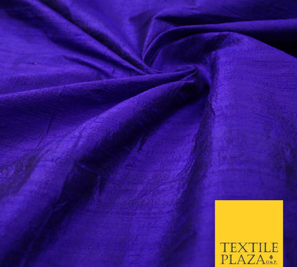 45 COLOURS Luxury 100% PURE Plain Dupion SLUB Textured Raw Silk Handloom Fabric