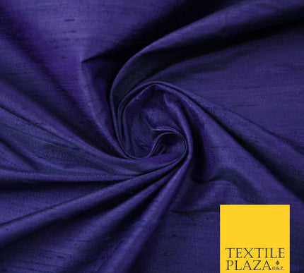 45 COLOURS Luxury 100% PURE Plain Dupion SLUB Textured Raw Silk Handloom Fabric