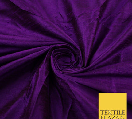 45 COLOURS Luxury 100% PURE Plain Dupion SLUB Textured Raw Silk Handloom Fabric