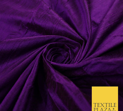 45 COLOURS Luxury 100% PURE Plain Dupion SLUB Textured Raw Silk Handloom Fabric