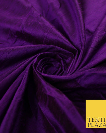 45 COLOURS Luxury 100% PURE Plain Dupion SLUB Textured Raw Silk Handloom Fabric