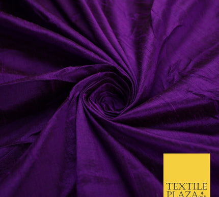 45 COLOURS Luxury 100% PURE Plain Dupion SLUB Textured Raw Silk Handloom Fabric