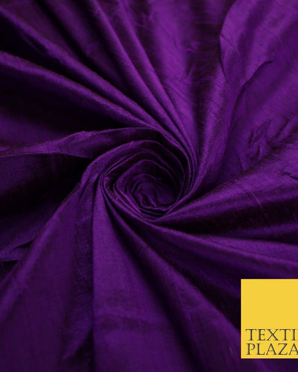 45 COLOURS Luxury 100% PURE Plain Dupion SLUB Textured Raw Silk Handloom Fabric