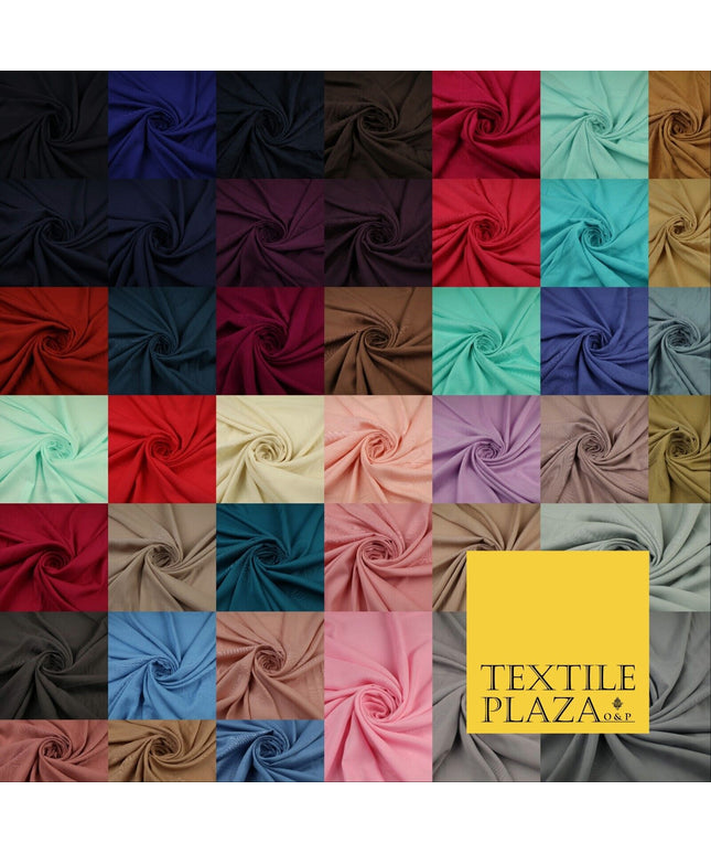 42 COLS Luxury Soft Plain Non-Stretch Spun Rayon Viscose Fabric Dress Drapes 52"