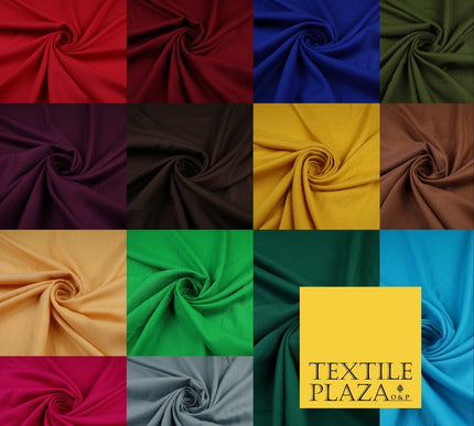14 COLS Luxury Soft Plain Non-Stretch Spun Rayon Viscose Fabric Dress Drapes 45"