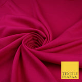 14 COLS Luxury Soft Plain Non-Stretch Spun Rayon Viscose Fabric Dress Drapes 45"
