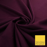 14 COLS Luxury Soft Plain Non-Stretch Spun Rayon Viscose Fabric Dress Drapes 45"