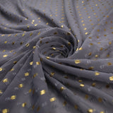 14 COLOURS - Swiss Knot Gold Foil Dot Dobby Sheer Georgette Chiffon Fabric 58"