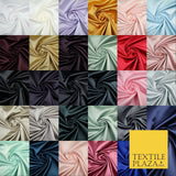 28 COLOURS Luxury Plain Smooth Dull Matt Duchess Bridal Satin Fabric Dress 58"