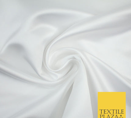 28 COLOURS Luxury Plain Smooth Dull Matt Duchess Bridal Satin Fabric Dress 58"