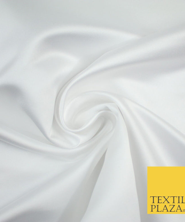 28 COLOURS Luxury Plain Smooth Dull Matt Duchess Bridal Satin Fabric Dress 58"