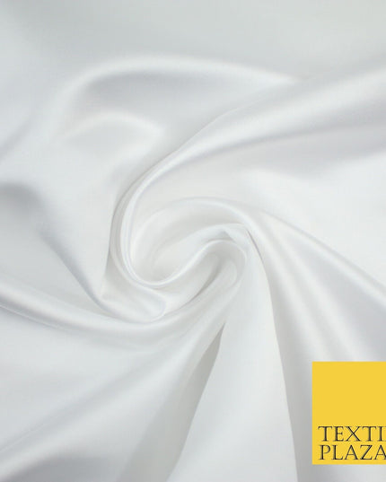 28 COLOURS Luxury Plain Smooth Dull Matt Duchess Bridal Satin Fabric Dress 58"