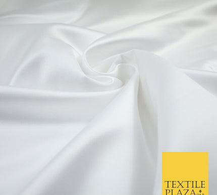 28 COLOURS Luxury Plain Smooth Dull Matt Duchess Bridal Satin Fabric Dress 58"