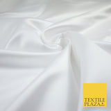 28 COLOURS Luxury Plain Smooth Dull Matt Duchess Bridal Satin Fabric Dress 58"