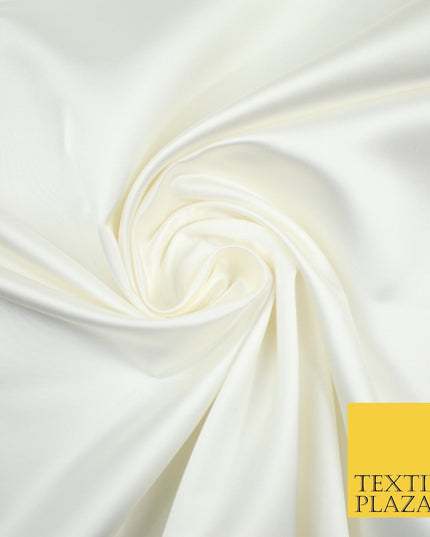 28 COLOURS Luxury Plain Smooth Dull Matt Duchess Bridal Satin Fabric Dress 58"