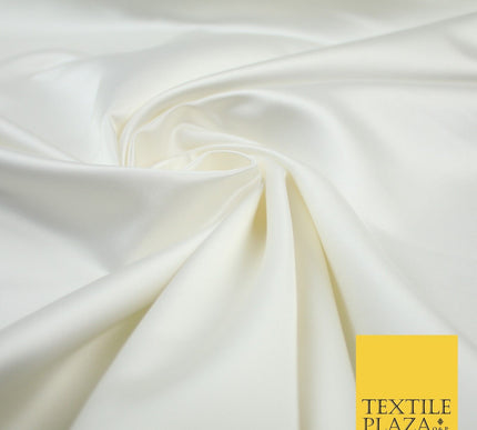 28 COLOURS Luxury Plain Smooth Dull Matt Duchess Bridal Satin Fabric Dress 58"