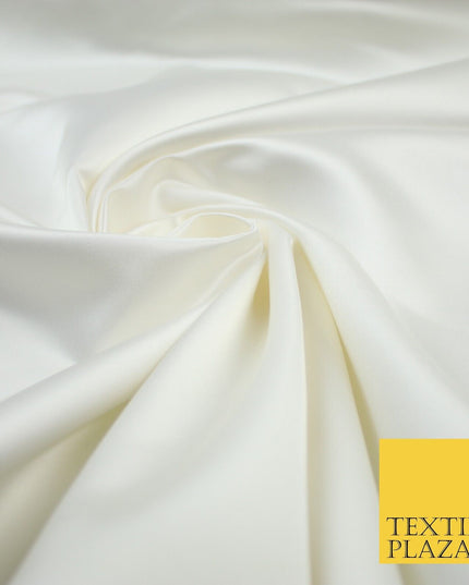 28 COLOURS Luxury Plain Smooth Dull Matt Duchess Bridal Satin Fabric Dress 58"