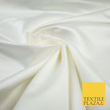 28 COLOURS Luxury Plain Smooth Dull Matt Duchess Bridal Satin Fabric Dress 58"