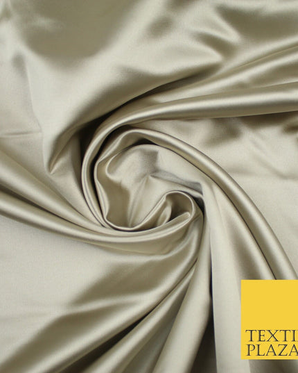 28 COLOURS Luxury Plain Smooth Dull Matt Duchess Bridal Satin Fabric Dress 58"