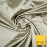 28 COLOURS Luxury Plain Smooth Dull Matt Duchess Bridal Satin Fabric Dress 58"