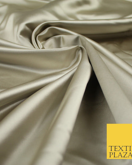 28 COLOURS Luxury Plain Smooth Dull Matt Duchess Bridal Satin Fabric Dress 58"