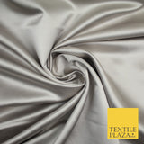 28 COLOURS Luxury Plain Smooth Dull Matt Duchess Bridal Satin Fabric Dress 58"