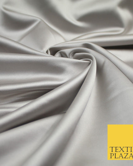 28 COLOURS Luxury Plain Smooth Dull Matt Duchess Bridal Satin Fabric Dress 58"