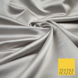 28 COLOURS Luxury Plain Smooth Dull Matt Duchess Bridal Satin Fabric Dress 58"