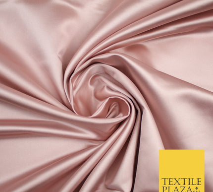 28 COLOURS Luxury Plain Smooth Dull Matt Duchess Bridal Satin Fabric Dress 58"