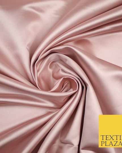 28 COLOURS Luxury Plain Smooth Dull Matt Duchess Bridal Satin Fabric Dress 58"