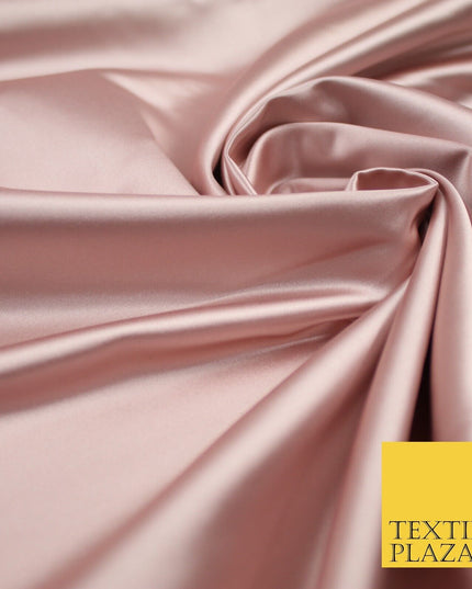 28 COLOURS Luxury Plain Smooth Dull Matt Duchess Bridal Satin Fabric Dress 58"