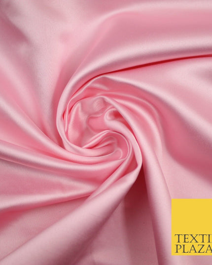 28 COLOURS Luxury Plain Smooth Dull Matt Duchess Bridal Satin Fabric Dress 58"