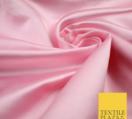 28 COLOURS Luxury Plain Smooth Dull Matt Duchess Bridal Satin Fabric Dress 58"