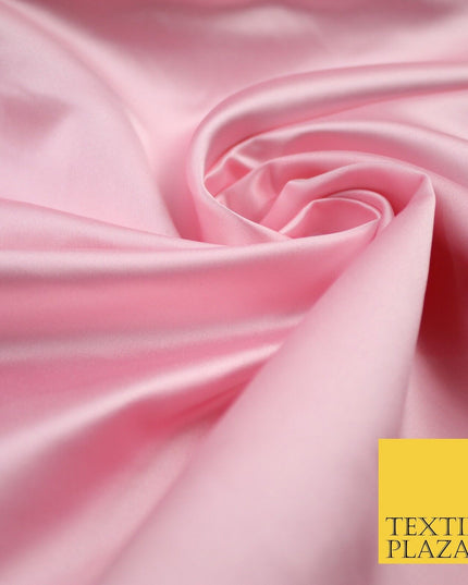 28 COLOURS Luxury Plain Smooth Dull Matt Duchess Bridal Satin Fabric Dress 58"