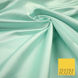 28 COLOURS Luxury Plain Smooth Dull Matt Duchess Bridal Satin Fabric Dress 58"