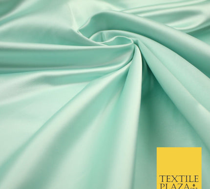 28 COLOURS Luxury Plain Smooth Dull Matt Duchess Bridal Satin Fabric Dress 58"