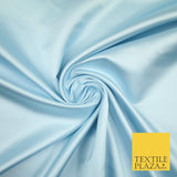 28 COLOURS Luxury Plain Smooth Dull Matt Duchess Bridal Satin Fabric Dress 58"