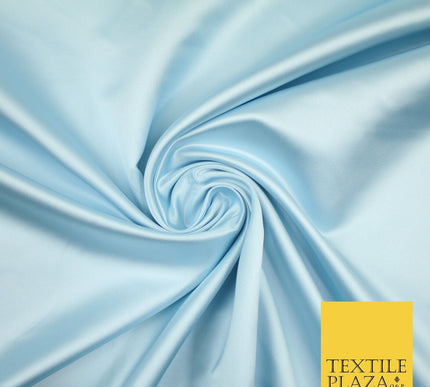 28 COLOURS Luxury Plain Smooth Dull Matt Duchess Bridal Satin Fabric Dress 58"