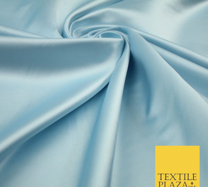 28 COLOURS Luxury Plain Smooth Dull Matt Duchess Bridal Satin Fabric Dress 58"