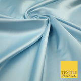 28 COLOURS Luxury Plain Smooth Dull Matt Duchess Bridal Satin Fabric Dress 58"