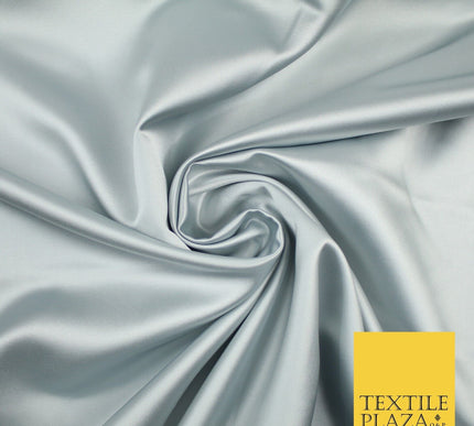 28 COLOURS Luxury Plain Smooth Dull Matt Duchess Bridal Satin Fabric Dress 58"