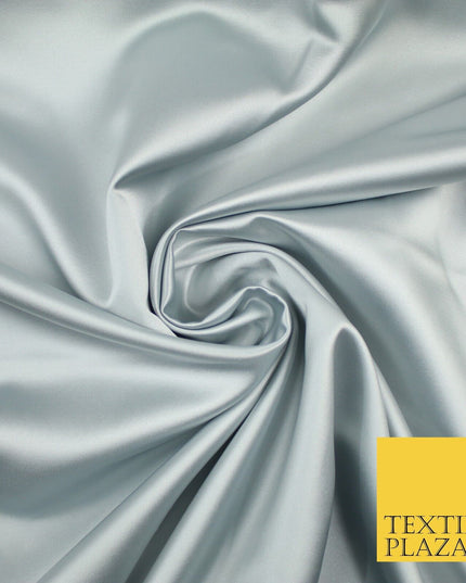 28 COLOURS Luxury Plain Smooth Dull Matt Duchess Bridal Satin Fabric Dress 58"