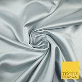 28 COLOURS Luxury Plain Smooth Dull Matt Duchess Bridal Satin Fabric Dress 58"