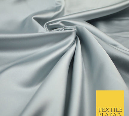 28 COLOURS Luxury Plain Smooth Dull Matt Duchess Bridal Satin Fabric Dress 58"