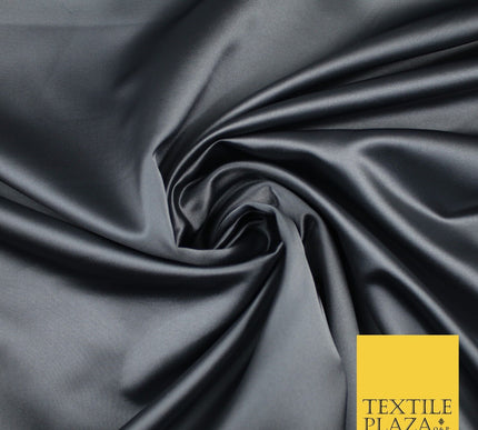 28 COLOURS Luxury Plain Smooth Dull Matt Duchess Bridal Satin Fabric Dress 58"
